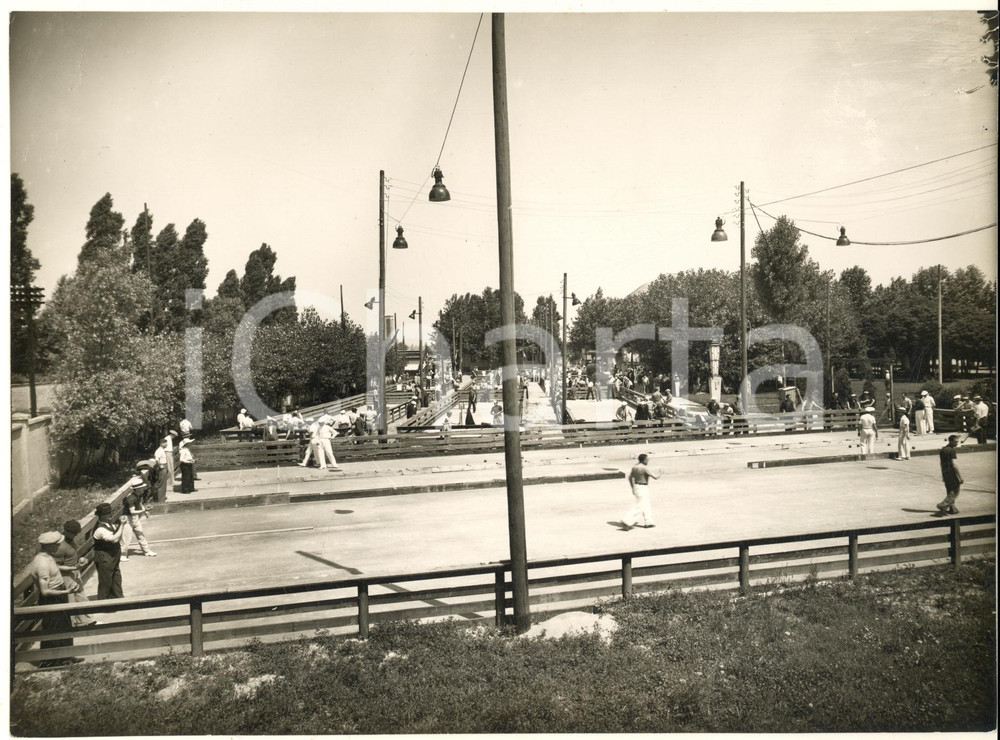 Fotografia d epoca originale 1938 LIDO DI MILANO I nuovi campi da bocce  Fotografia 23x17 cm 1