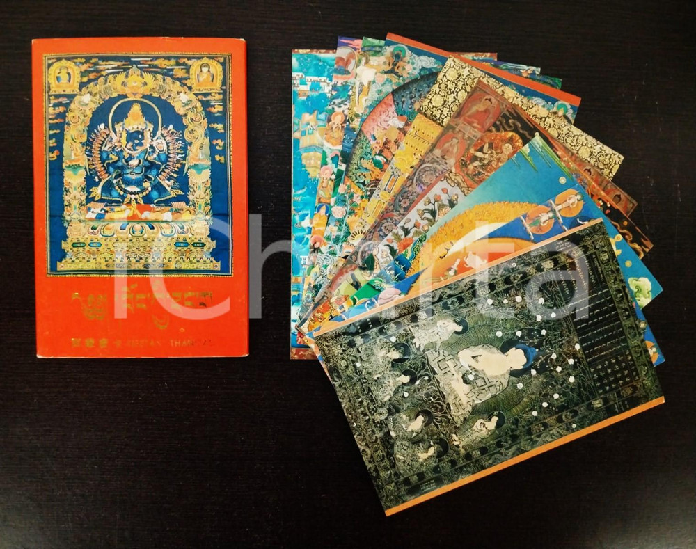 Cartolina originale da collezione 1989 TIBET Tibetan Thangas THANGKA Set of 10 postcards FG NV 1