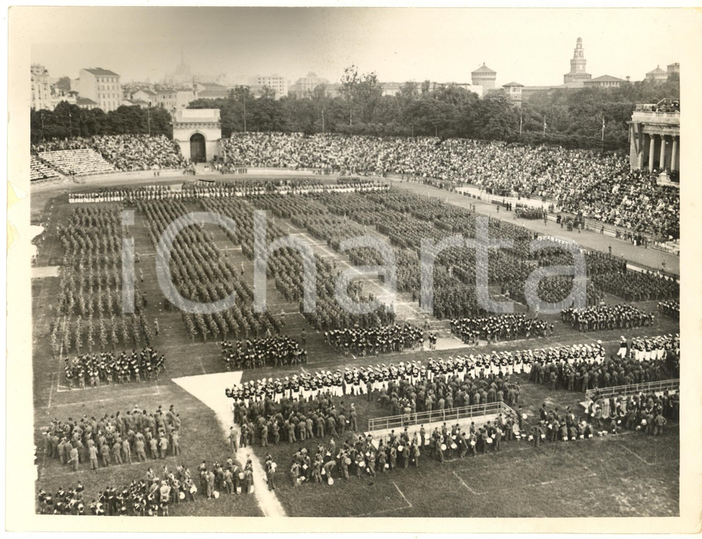 Fotografia d epoca originale 1937 MILANO Arena Civica  Festa delle Legioni  Foto 24x18 cm 1