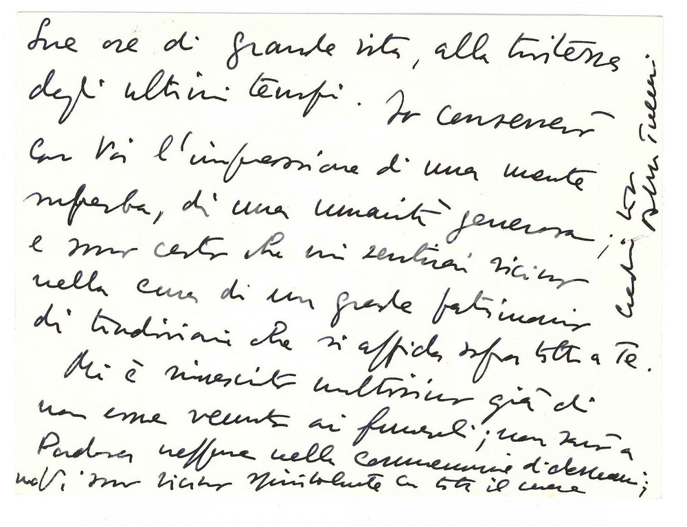 Autografo originale 1971 CURIA LUXEMBOURG Biglietto invito prof. Alberto TRABUCCHI  Autografo 1