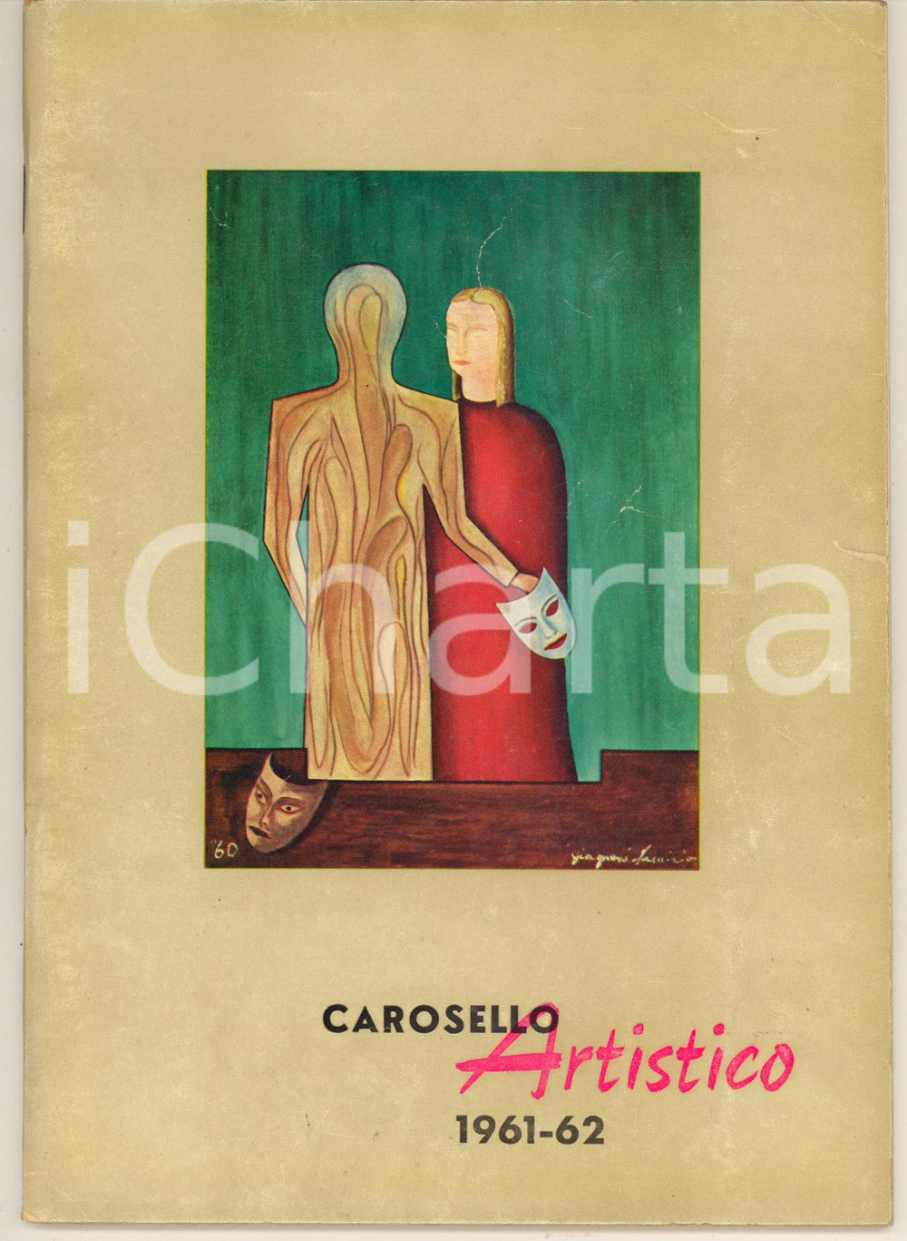 Materiale pubblicitario d’epoca 196162 MILANO Carosello artistico  Programma teatri con piante 1