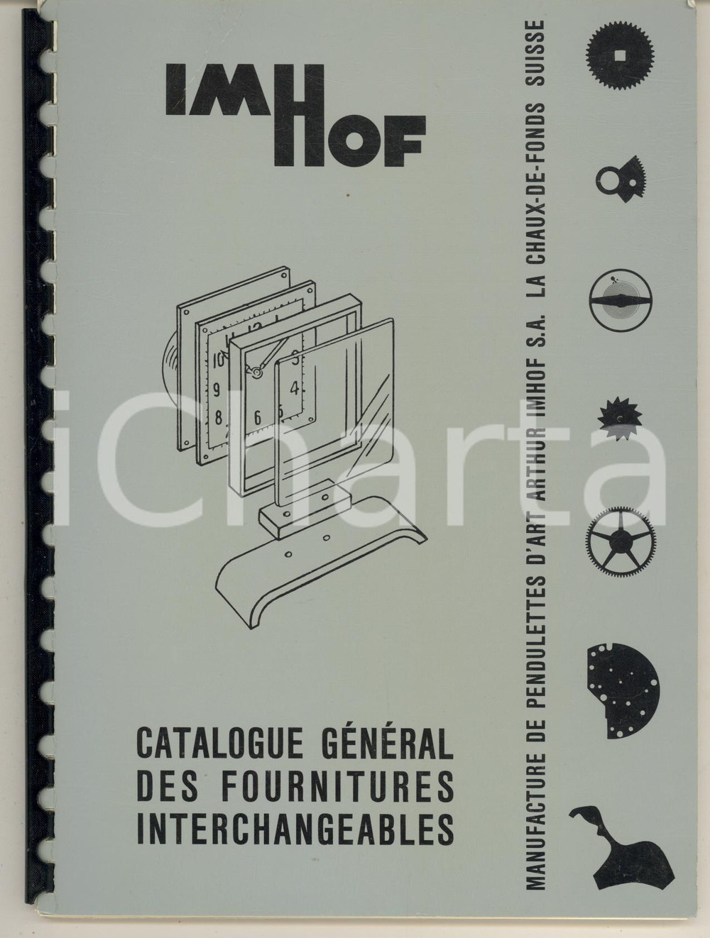 Materiale pubblicitario d’epoca 1969 SUISSE IMHOF Catalogue fournitures interchangeables  Liste prix 56 pp. 1