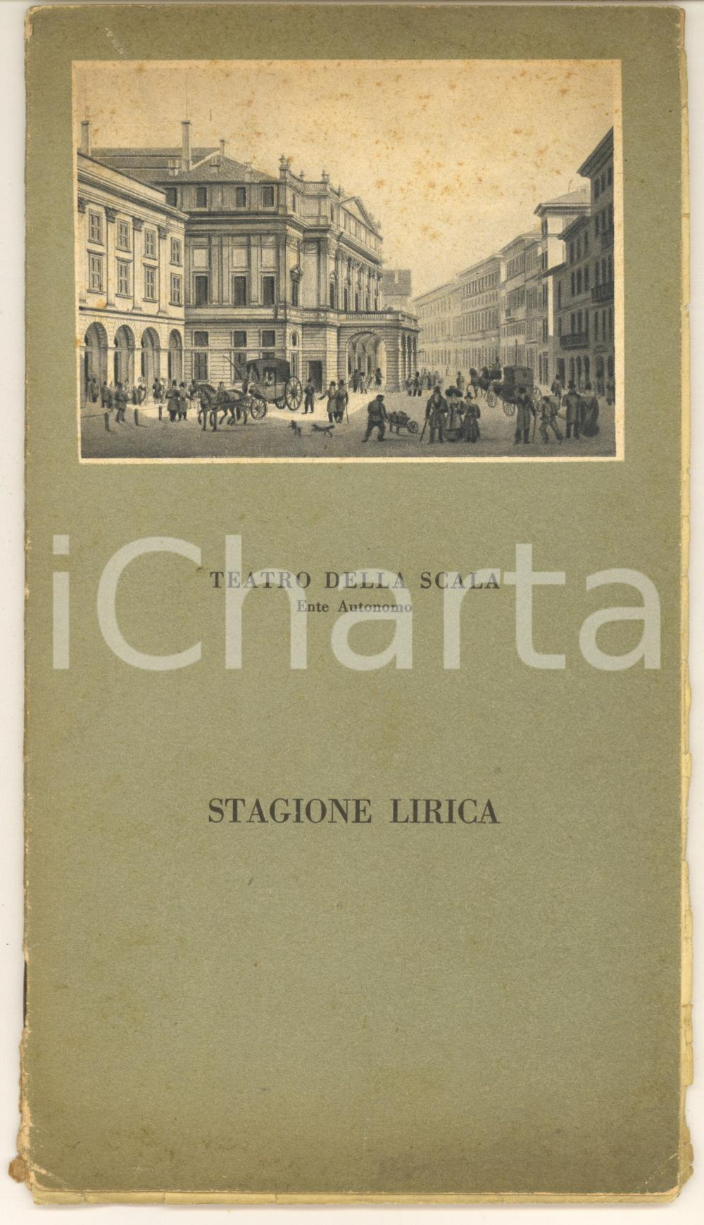 Materiale pubblicitario d’epoca 1944 WW2 MILANO Teatro alla Scala  Stagione lirica al Teatro Lirico Programma 1