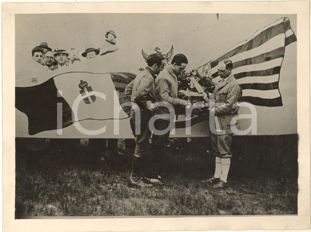 Fotografia d epoca originale 1928 AVIAZIONE Monoplano ROMA per trasvolata atlantica  Cesare SABELLI Foto 1