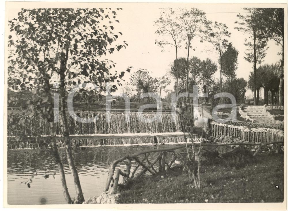 Fotografia d epoca originale 1934 MILANO Nuovo parco di LAMBRATE  Veduta Foto 24x18 cm 1