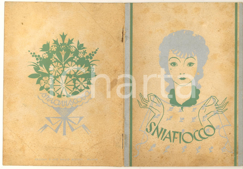 Materiale pubblicitario d’epoca 1940 ca SNIA VISCOSA  Opuscolo SNIAFIOCCO nella moda e nella casa ILLUSTRATO 1