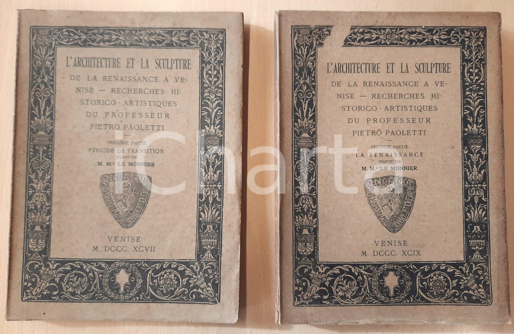 Giornale, rivista storica 189799 P. PAOLETTI Architecture et sculpture de la Renaissance à Venise 2 voll. 1