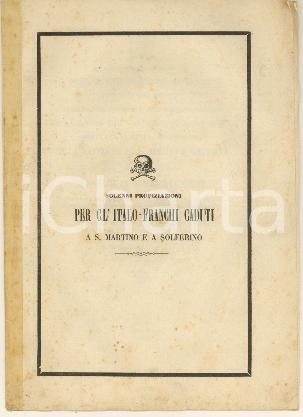 Libro, pubblicazione d epoca 1861 RISORGIMENTO AREZZO Solenni propiziazioni per i caduti a S. Martino 1