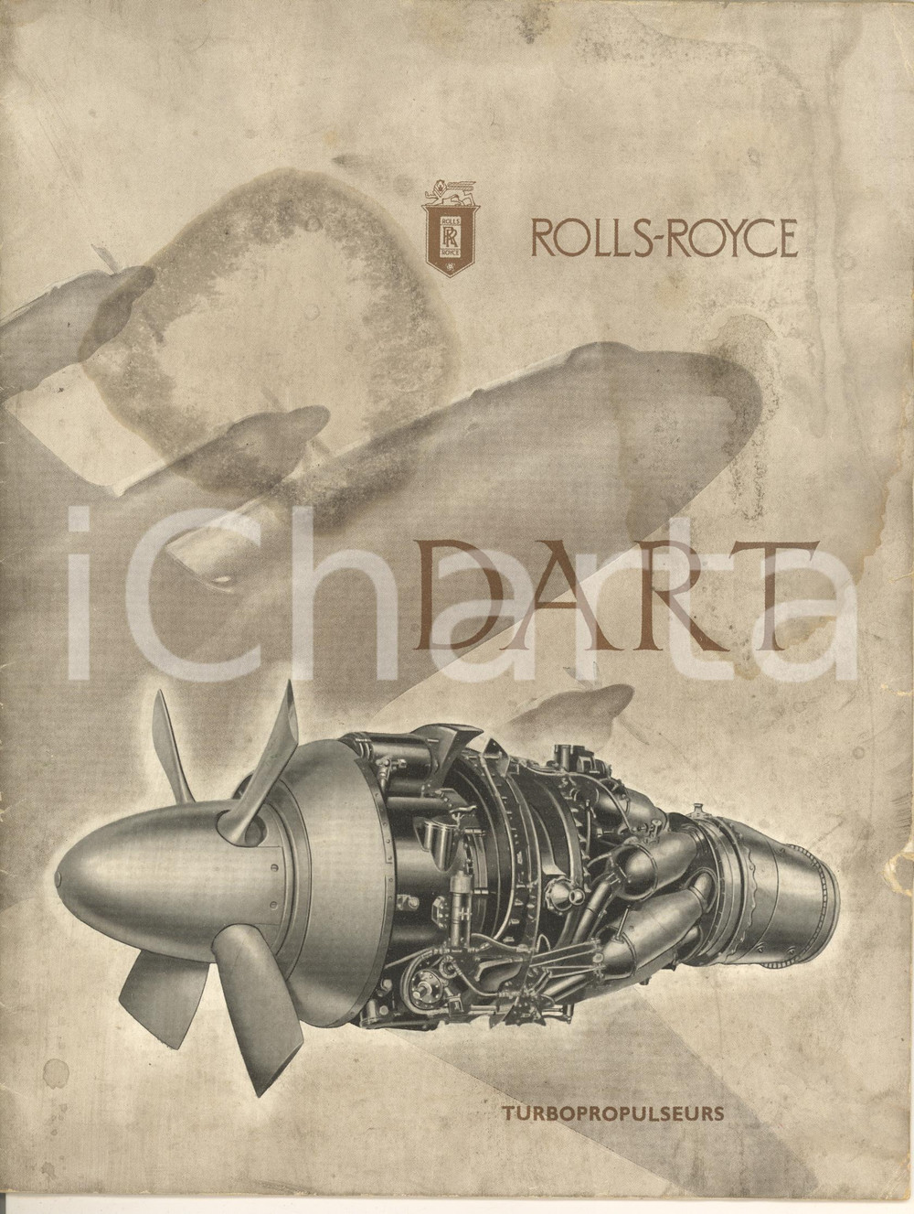 Materiale pubblicitario d’epoca 1955 ca AVIATION  ROLLS ROYCE  DART Turbopropulseur  French catalogue 14 p. 1