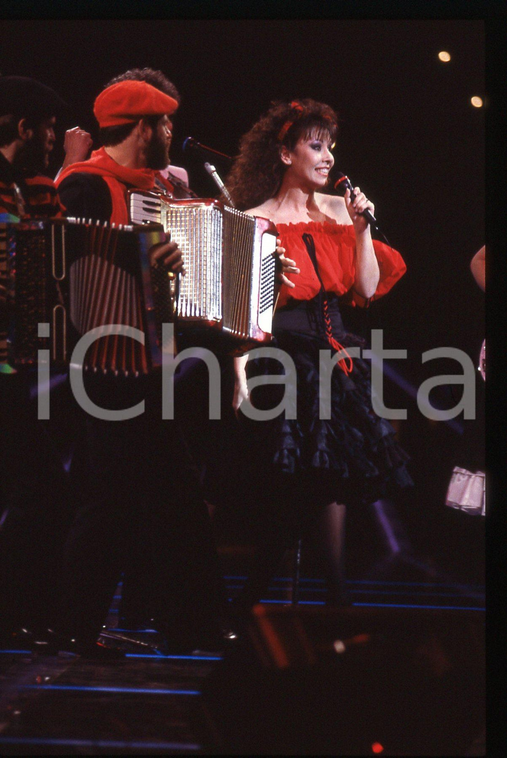 Fotografia d epoca originale 1988 DUBLINO  Yardena ARAZI  EUROVISION SONG CONTEST 35mm VINTAGE SLIDE 1