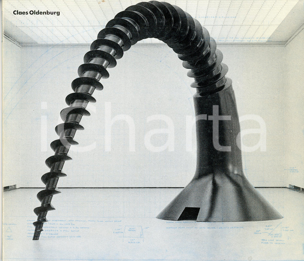 Libro, pubblicazione d epoca 1983 ROTTERDAM Museum Boijmansvan Beuningen CLAES OLDENBURG Screwarch project 1