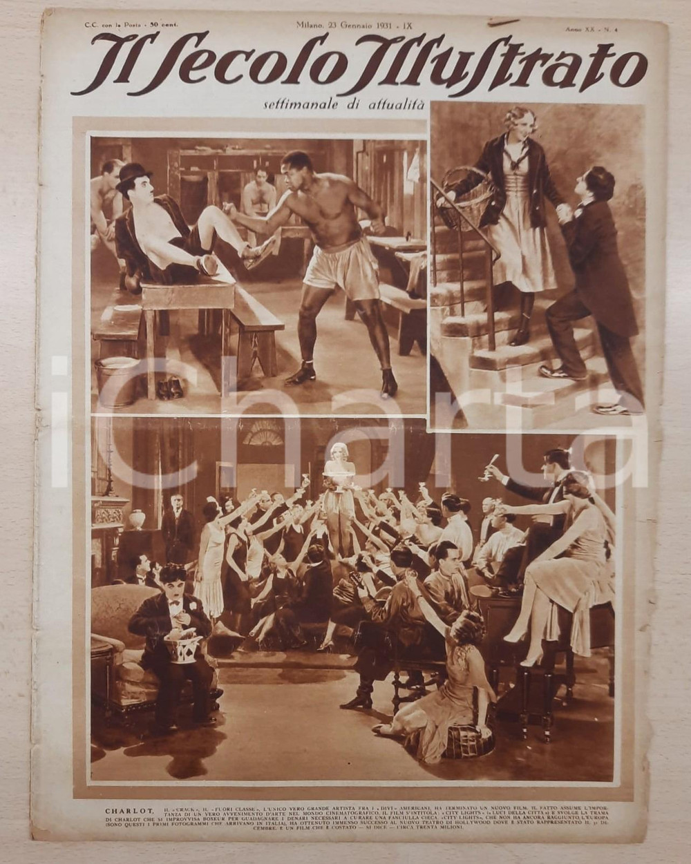 Giornale, rivista storica 1933 IL SECOLO ILLUSTRATO Charlot in City Lights  Vita di Lupe Velez Rivista 1