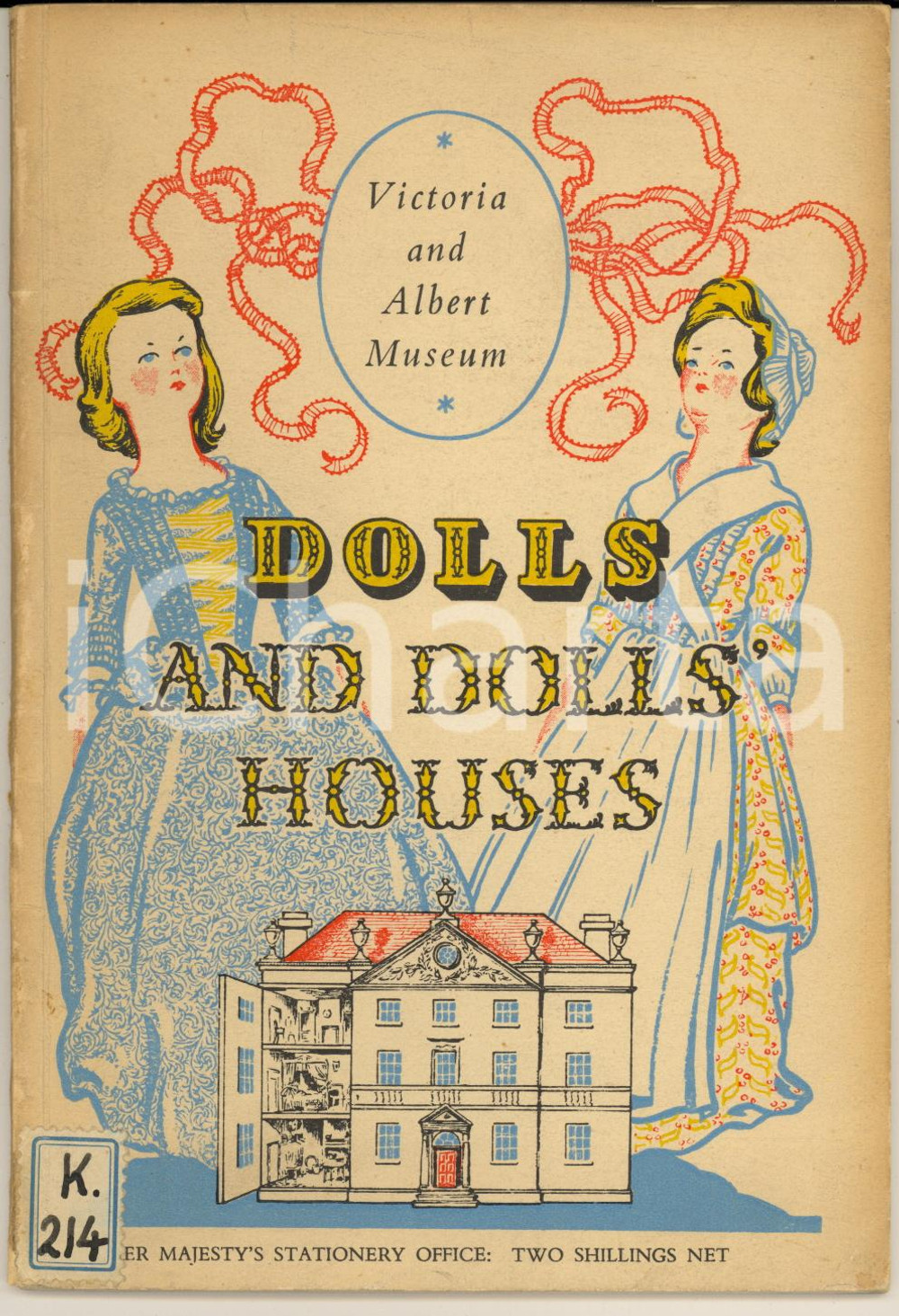 Libro, pubblicazione d epoca 1950 LONDON Victoria and Albert Museum  Dolls and dolls houses Catalogue 1