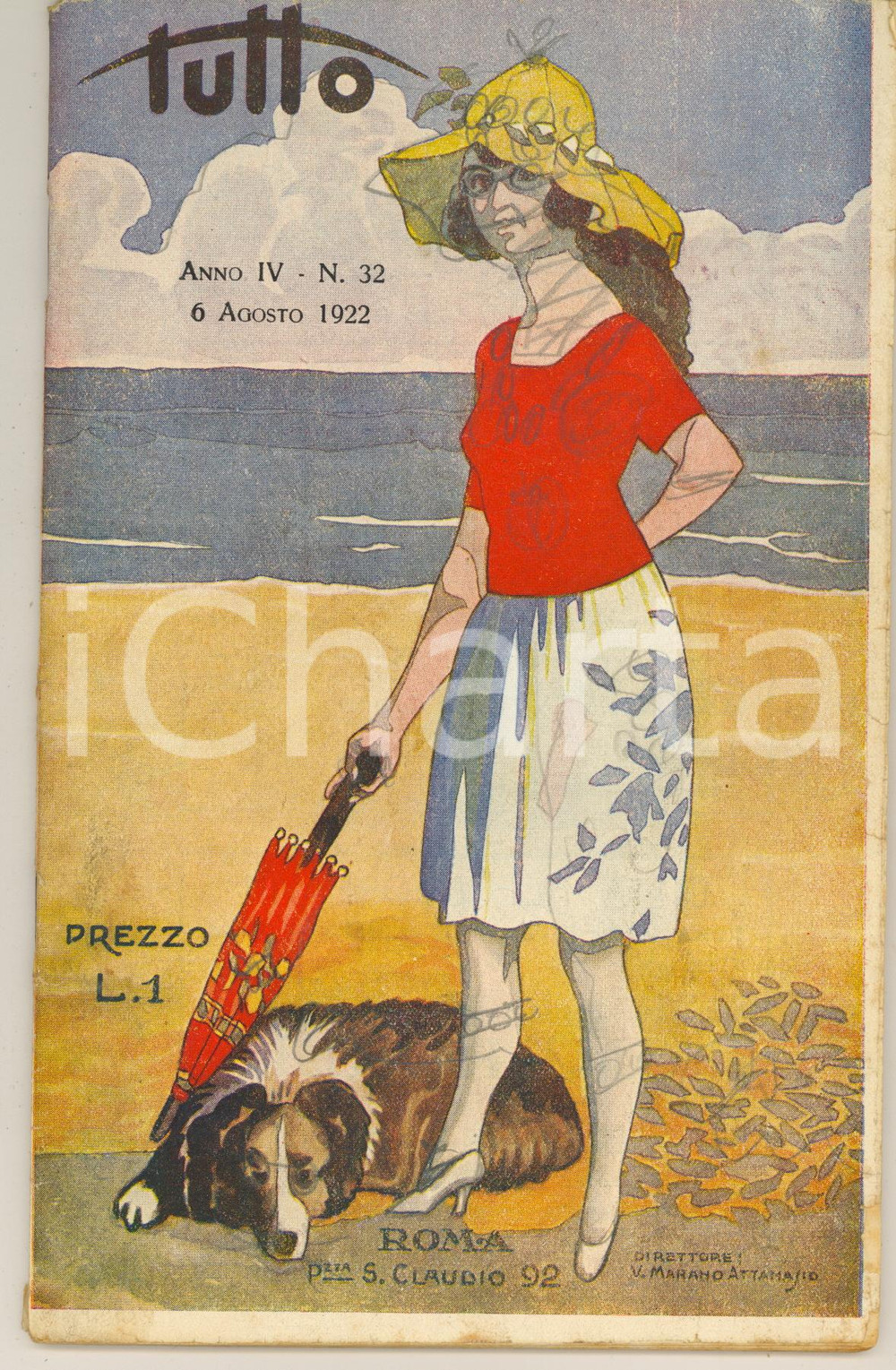 Giornale, rivista storica 1922 TUTTO  Un dittatore per l Italia  Fantomatico porto a Ostia Mare Rivista 1