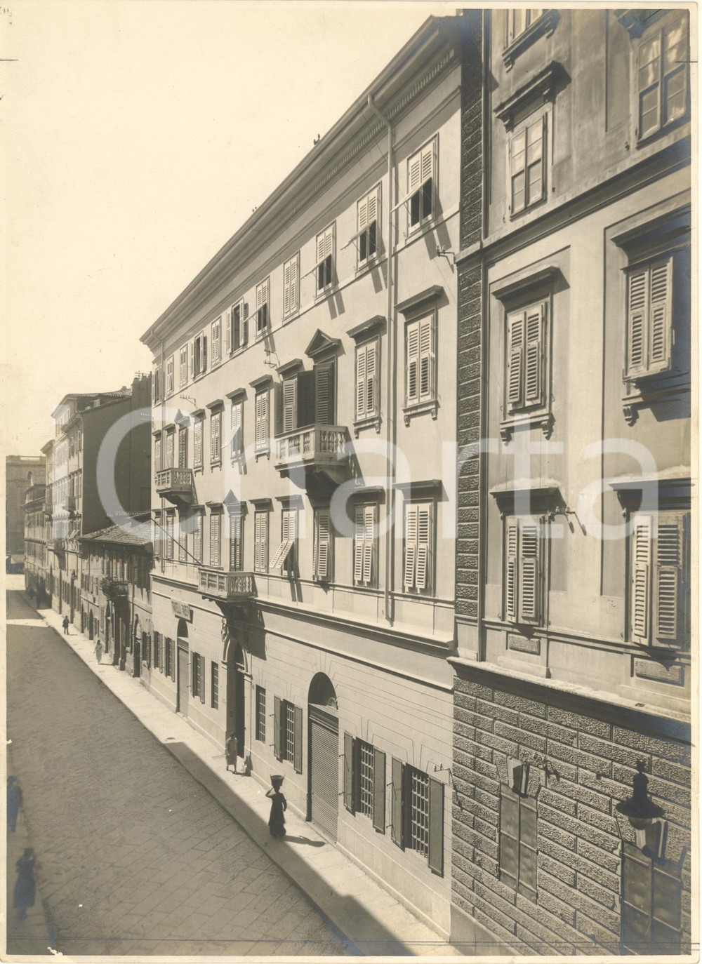 Fotografia d epoca originale 1940 ca TRIESTE Via S. Francesco d Assisi  Foto per bozzetto cartolina 21x29 1