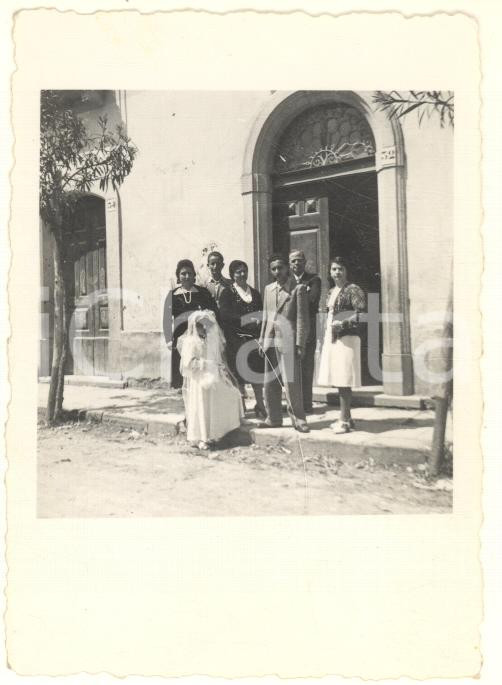 Fotografia d epoca originale 1941 ROCCADASPIDE SA Prima Comunione  Famiglia Foto COSTUME 6x8 cm 1