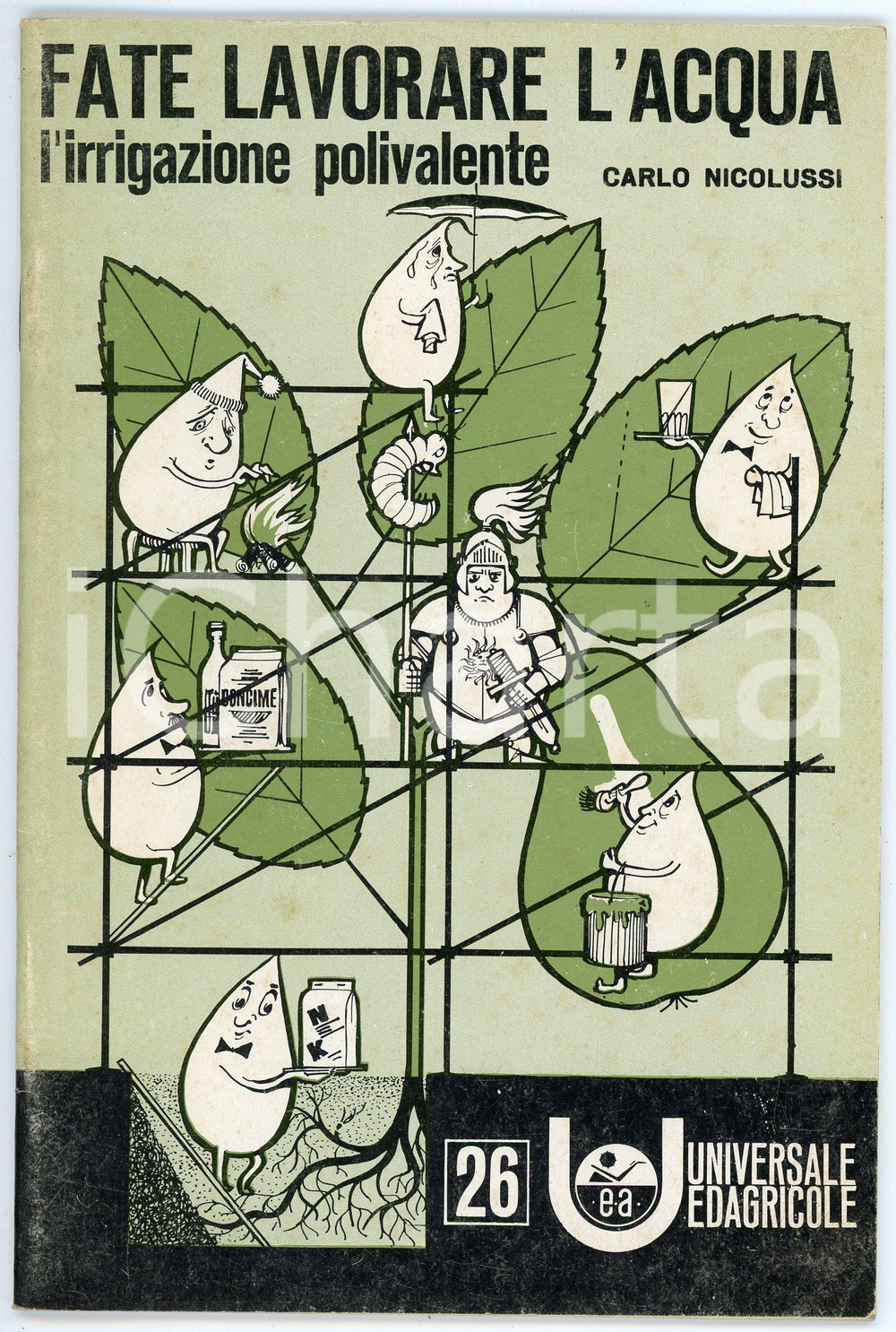 Libro, pubblicazione d epoca 1977 Carlo NICOLUSSI Fate lavorare l acqua  Irrigazione polivalente EDAGRICOLE 1