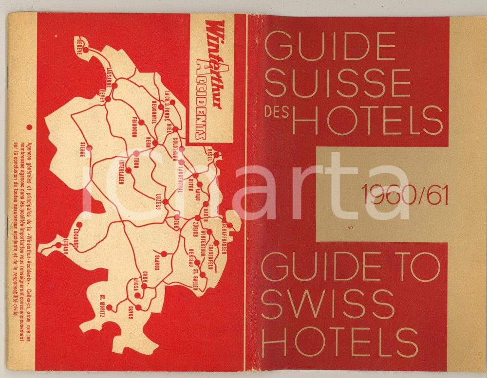 Materiale pubblicitario d’epoca 196061 TOURISM Guide Suisse des Hotels  Guide to Swiss Hotels 50 pp. 1