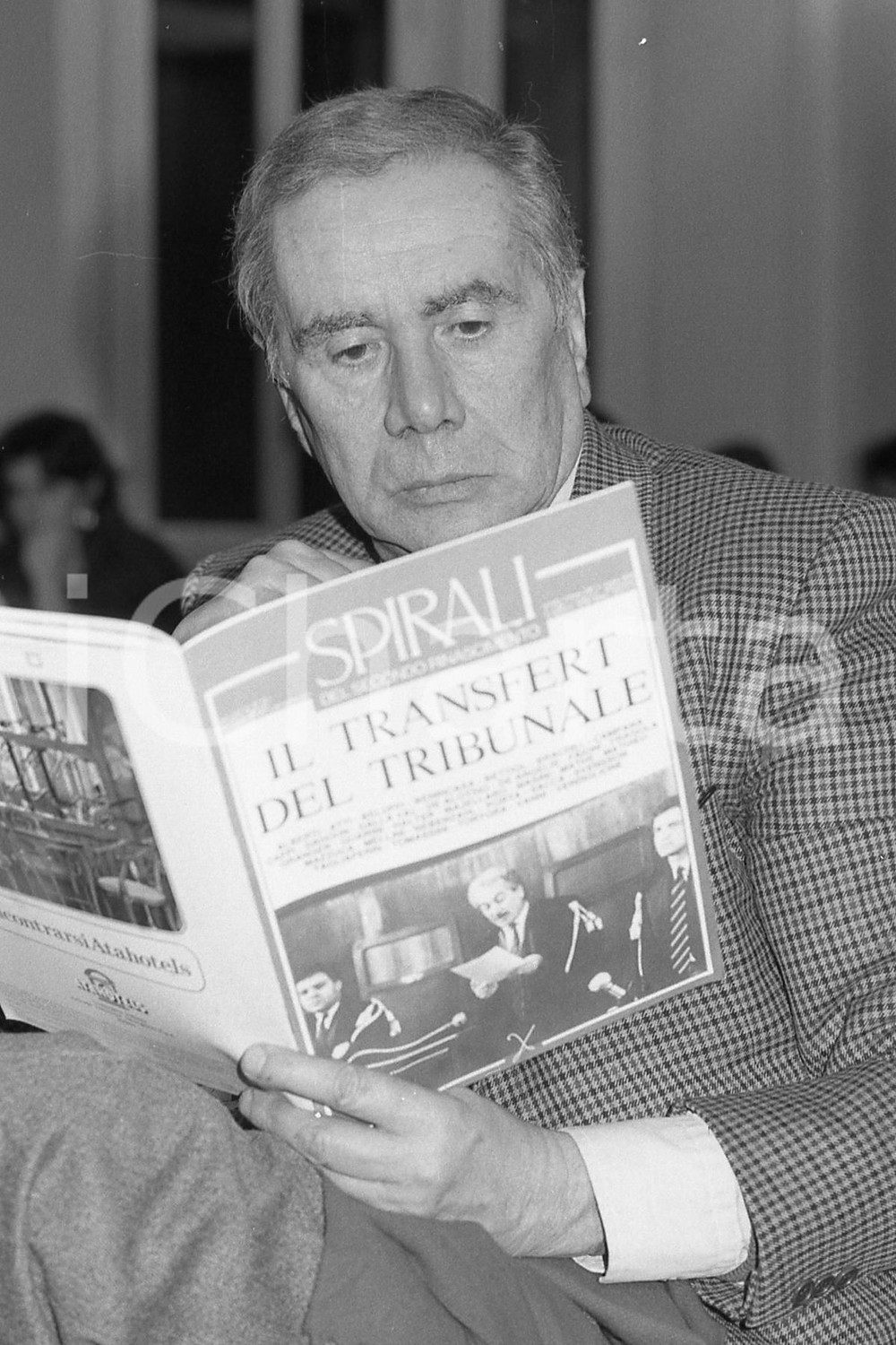 Fotografia d epoca originale 35mm NEGATIVO ORIGINALE  1987 MILANO Enzo TORTORA Convegno La Libertà di Parola 1