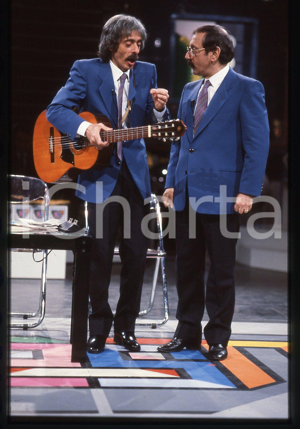 Fotografia d epoca originale 1980 ca COSTUME  Mario e Pippo SANTONASTASO 35mm VINTAGE SLIDE 3 1