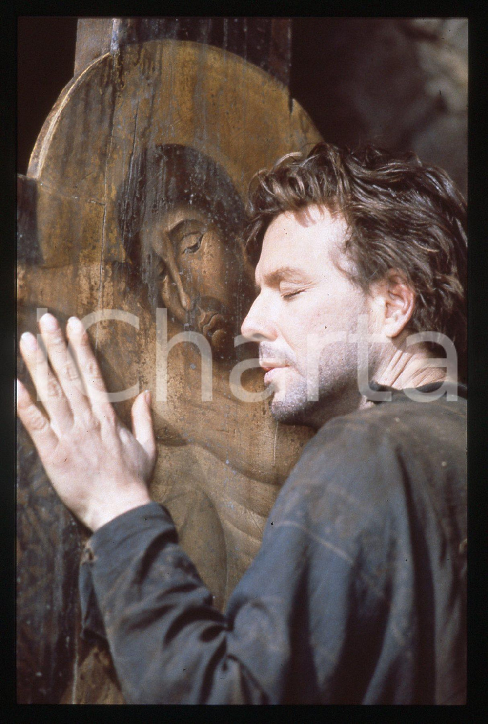 Fotografia d epoca originale 1989 FRANCESCO  Mickey ROURKE in una scena del film 35mm VINTAGE SLIDE 9 1