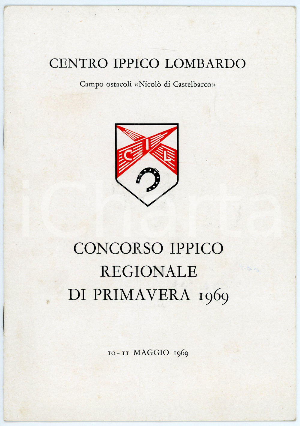 Libro, pubblicazione d epoca 1969 MILANO Centro ippico lombardo  Concorso ippico regionale di primavera 1