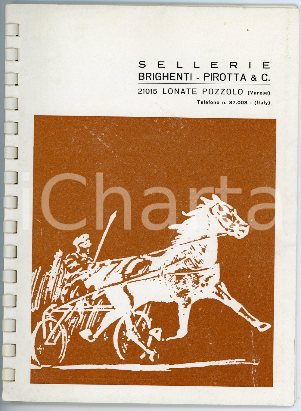 Libro, pubblicazione d epoca 1960 ca LONATE POZZOLO Sellerie BRIGHENTI  PIROTTA Catalogo illustrato 1