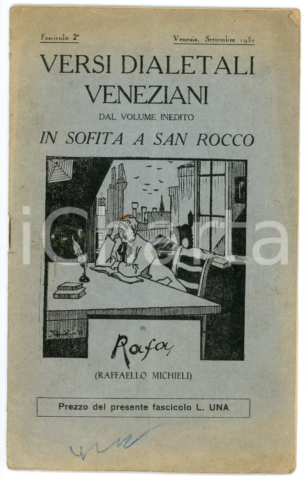 Libro, pubblicazione d epoca 1931 RAFA Raffaello MICHIELI Versi dialetali veneziani da In sofita a San Rocco 1