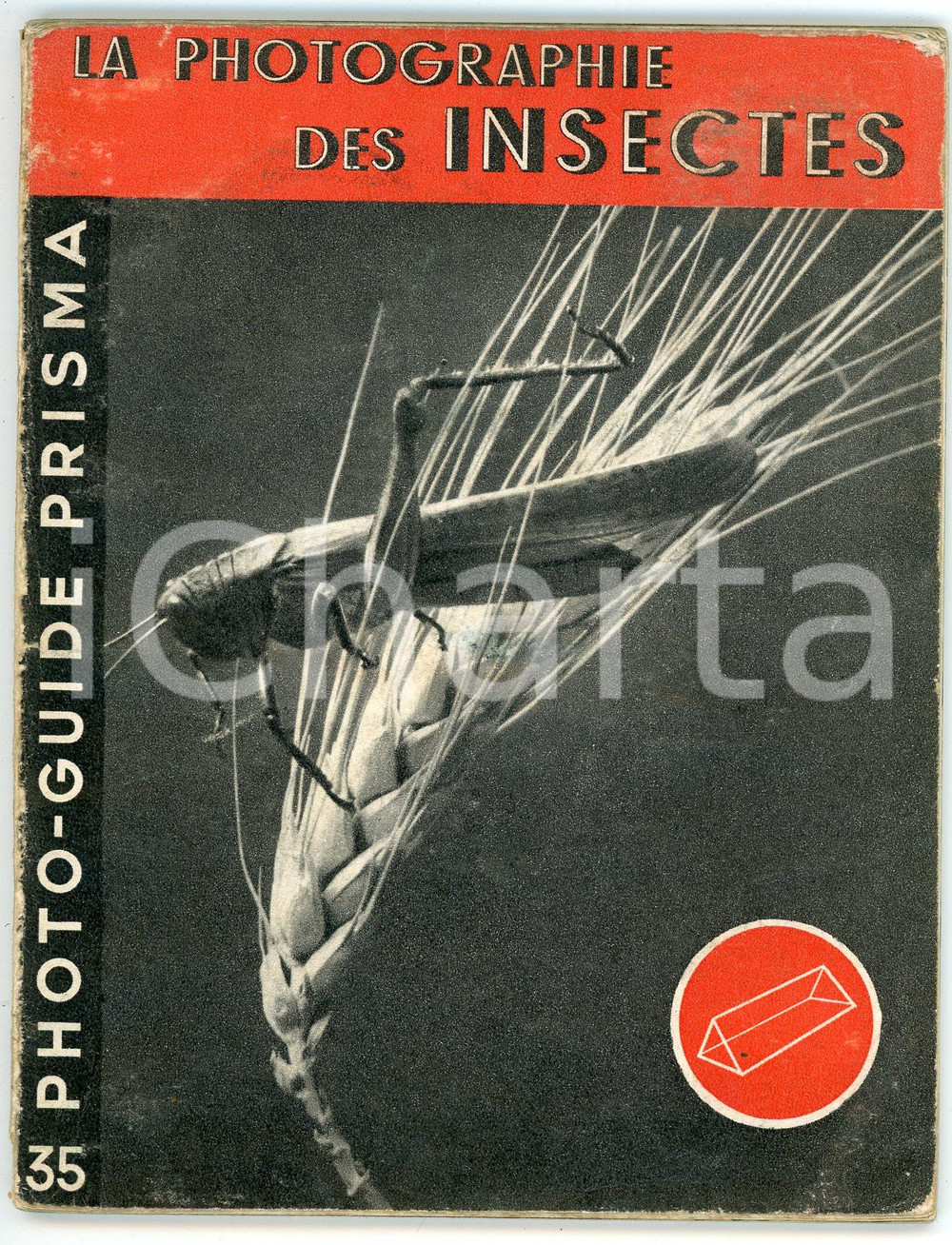 Libro, pubblicazione d epoca 1950 ca Lucien MARCERON Photographie des insectes PHOTOGUIDE PRISMA n. 35 1