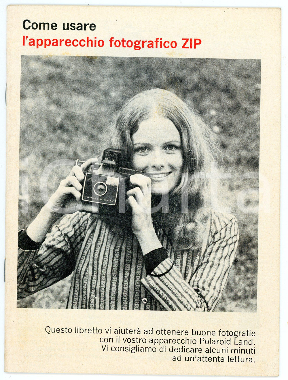 Libro, pubblicazione d epoca 1974 POLAROID LAND CAMERA Come utilizzare l apparecchio fotografico ZIP 1