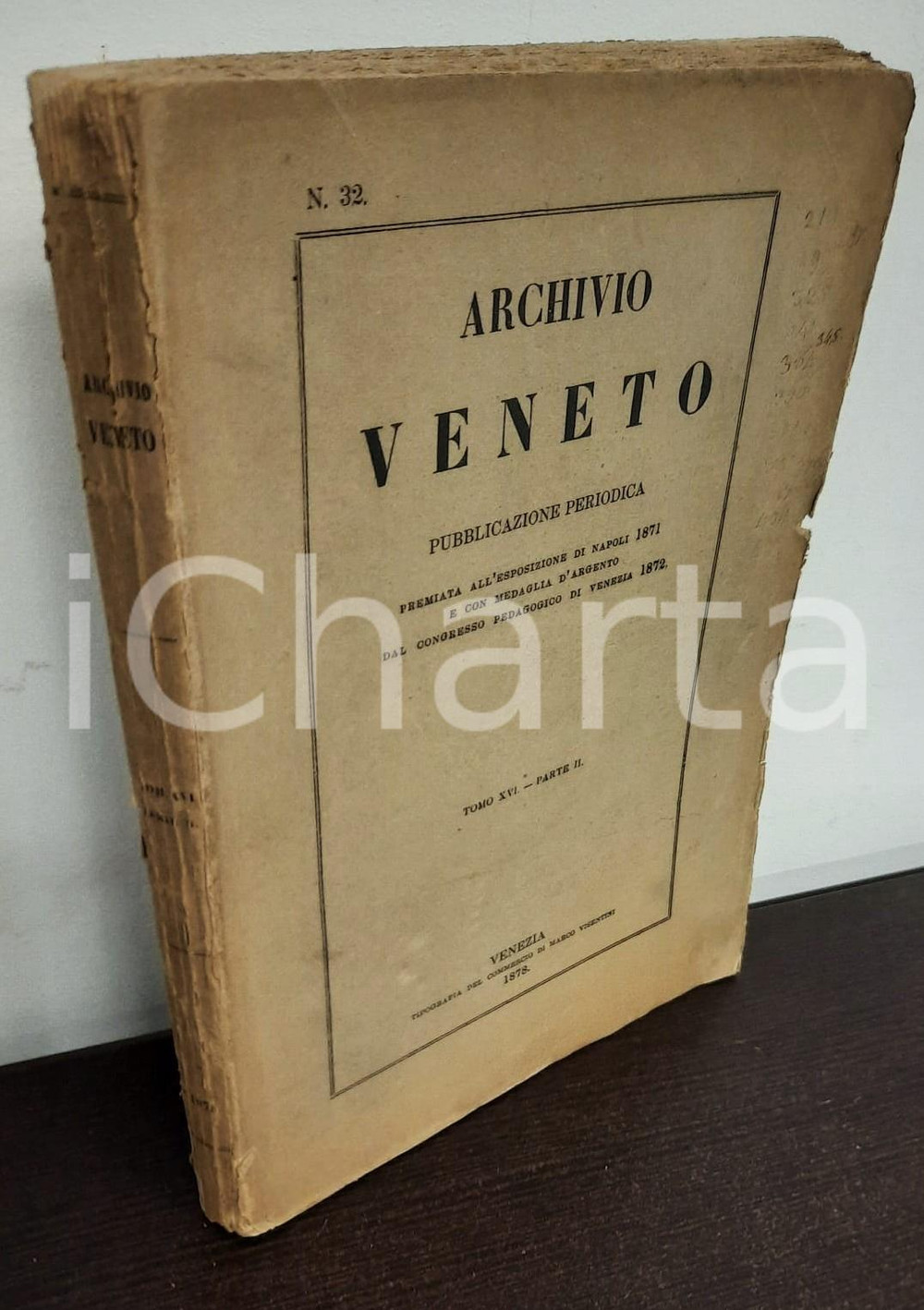 Giornale, rivista storica 1878 ARCHIVIO VENETO Biblioteca Capitolare di Verona  Venezia e la 4 crociata 1
