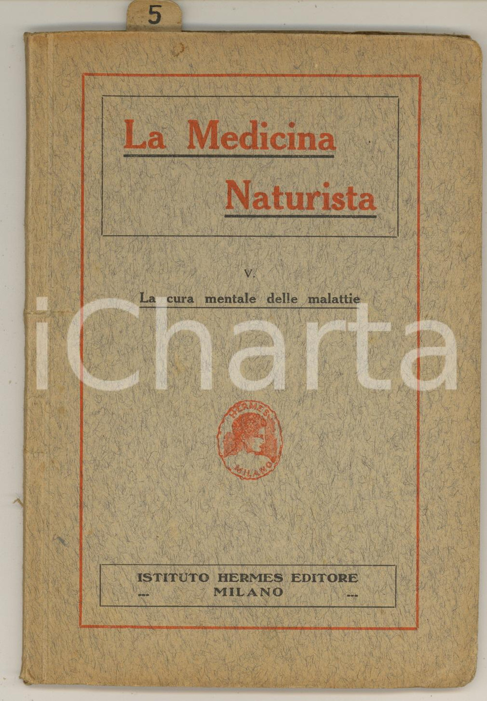 Libro, pubblicazione d epoca 1940 ca La medicina naturista  La cura mentale delle malattie Istituto HERMES 1