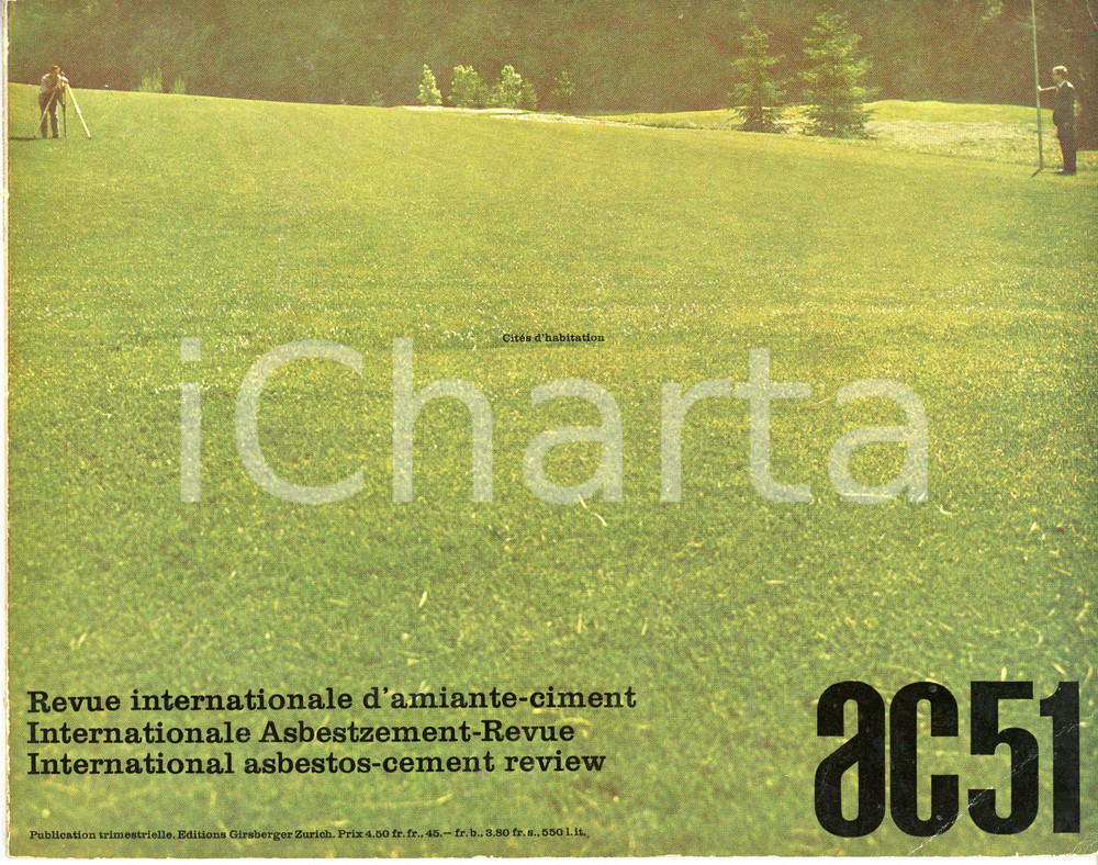Giornale, rivista storica 1968 AC51 International asbestoscement review  Pubblicazione ETERNIT 1