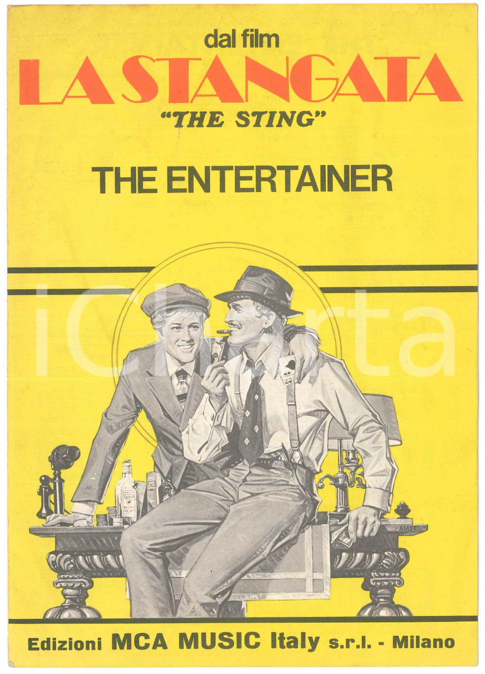 Oggetto da collezione cartaceo 1974 LA STANGATA The sting The Entertainer di S. JOPLIN Spartito MCA MUSIC 1