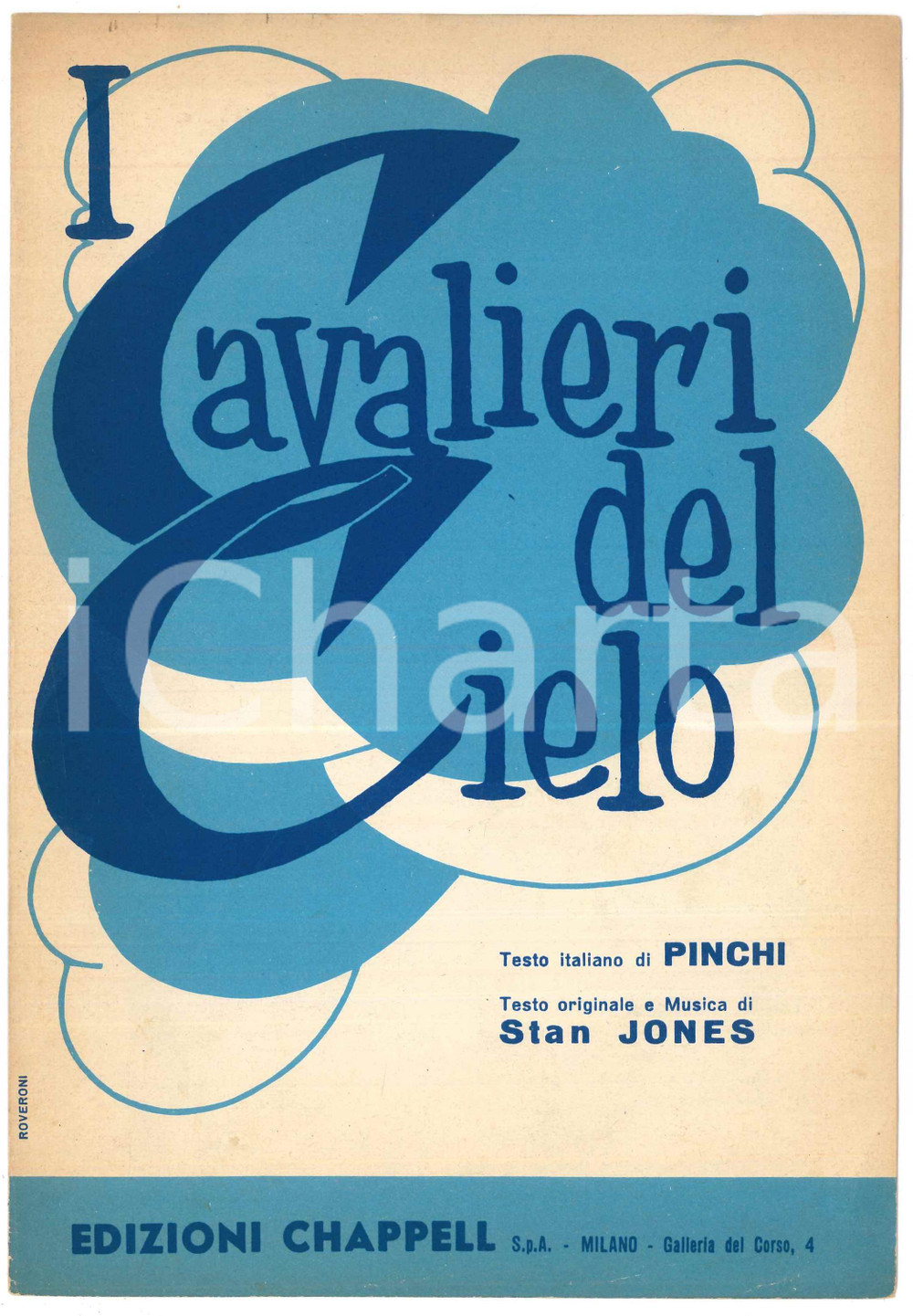 Oggetto da collezione cartaceo 1949 I cavalieri del cielo Riders in the sky di PINCHI e Stan JONES Spartito 1