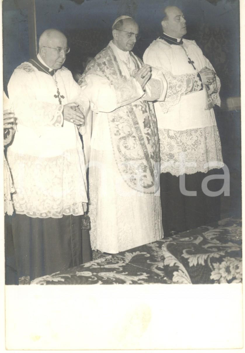 Autografo originale 1969 Mons. Diego VENINI  Autografo su foto con papa Paolo VI 10x15 cm 1