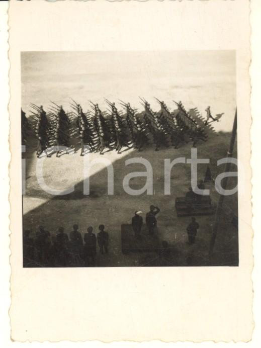 Fotografia d epoca originale 1940 SPOLETO Scuola Allievi Sottufficiali  Giuramento e sfilata Foto 6x9 cm 1