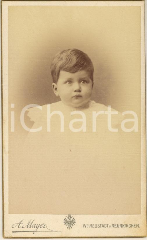 Fotografia d epoca originale 1897 NEUNKIRCHEN Viktor URBAUER Portrait  Photo ANTON MAYER CDV 1
