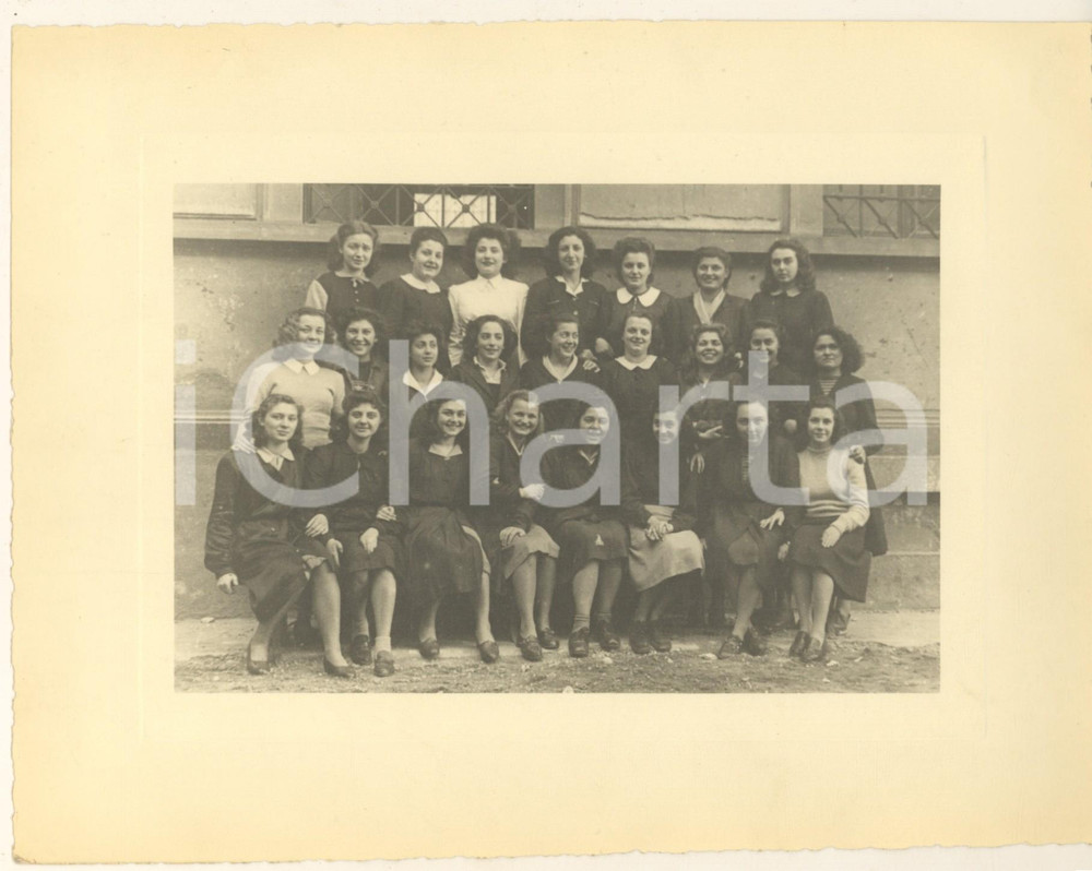 Fotografia d epoca originale 1948 MILANO Istituto Tecnico SCHIAPARELLI  Classe III  Foto di gruppo 24x18 1