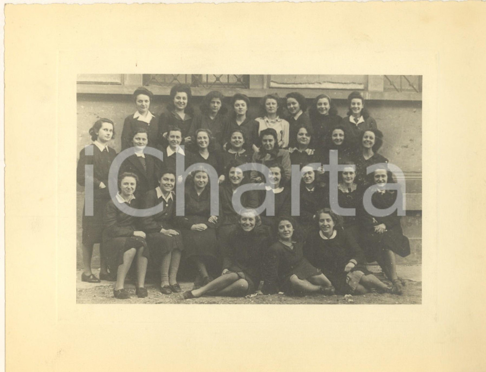Fotografia d epoca originale 1948 MILANO Istituto Tecnico SCHIAPARELLI  Classe IV  Foto di gruppo 24x18 1