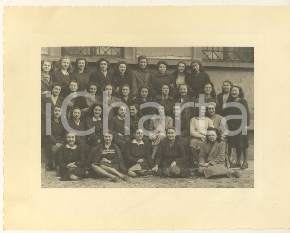 Fotografia d epoca originale 1948 MILANO Istituto Tecnico SCHIAPARELLI  Classe II  Foto di gruppo 24x18 1