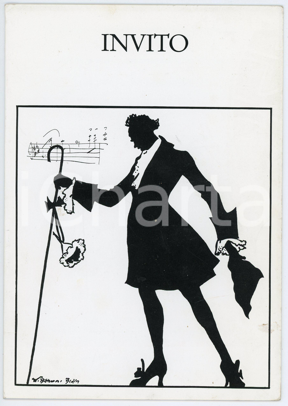 Oggetto da collezione cartaceo 1993 CASSANO D ADDA Villa Borromeo  Invito serata bavarese a tema ROSENKAVALIER 1