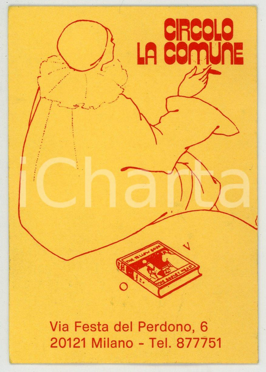 Oggetto da collezione cartaceo 1960 ca MILANO Via Festa del Perdono 16 CIRCOLO LA COMUNE Tessera 1