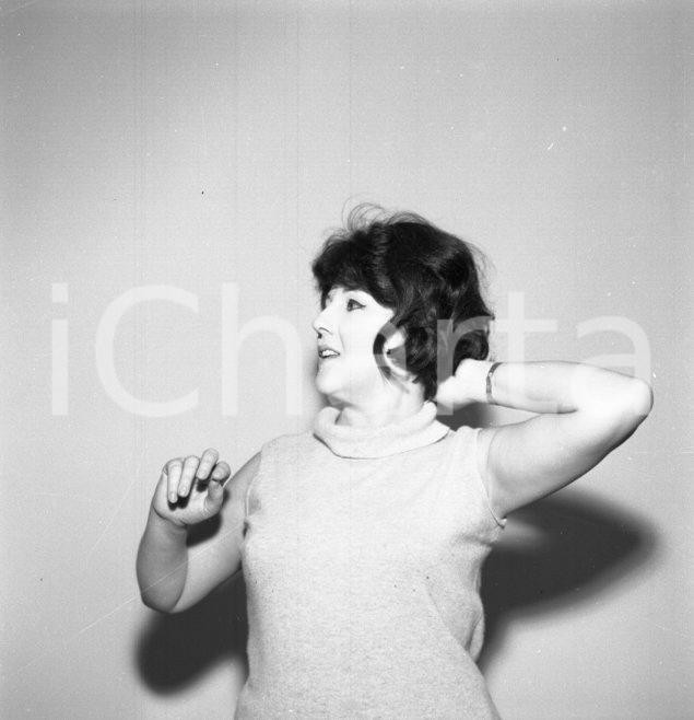 Fotografia d epoca originale 1966 Fiorella BINI CHERUBINI Ritratto NEGATIVO ORIGINALE 10 1