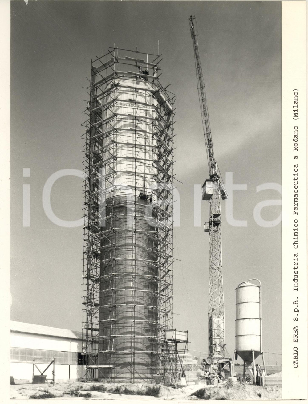 Fotografia d epoca originale 1965 ca RODANO MI CARLO ERBA  Industria chimicofarmaceutica Foto 18x24 1