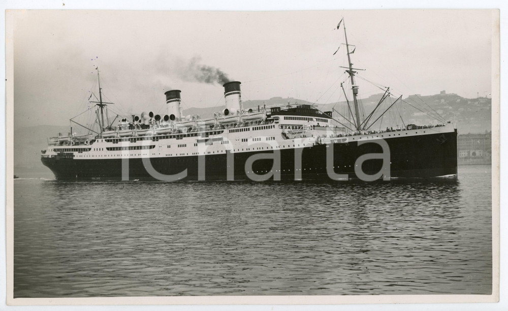 Fotografia d epoca originale 1933 MARINA MERCANTILE Transatlantico CONTE GRANDE Foto 24x14 cm 1