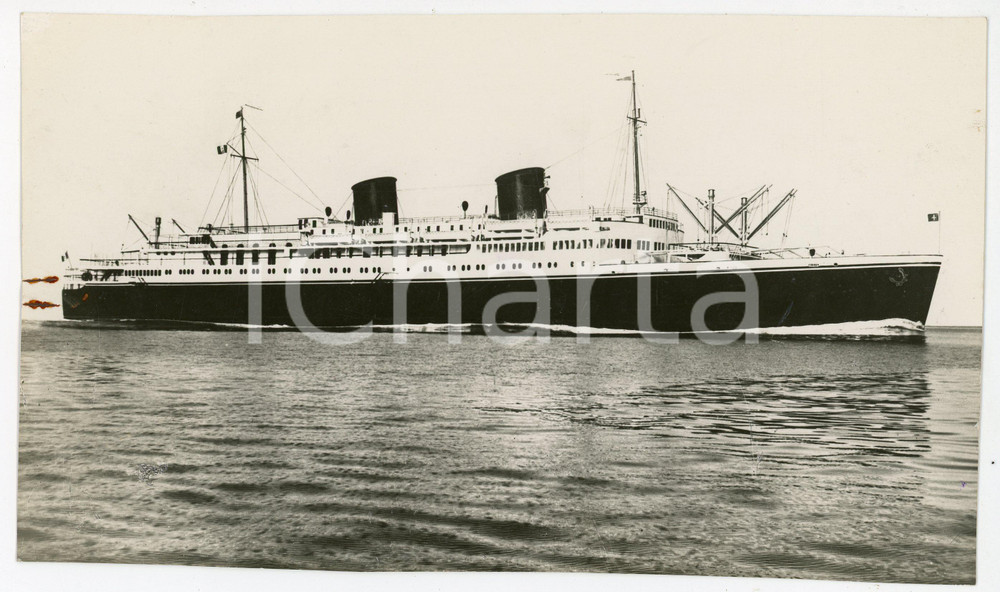 Fotografia d epoca originale 1930 MARINA MERCANTILE Motonave VICTORIA del LLOYD TRIESTINO Foto 23x13 cm 1