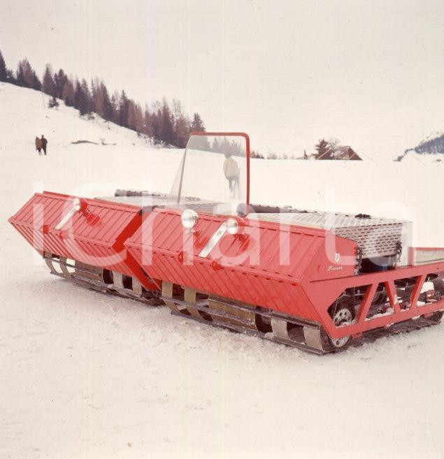 Fotografia d epoca originale 1960 ca SELVA DI VAL GARDENA BZ Gatto delle nevi POSITIVO ORIGINALE 2 1