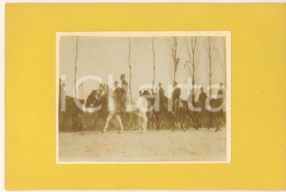 Fotografia d epoca originale 1900 ca Area di VICENZA  Ufficiali di cavalleria  Fotografia 18x12 cm 1