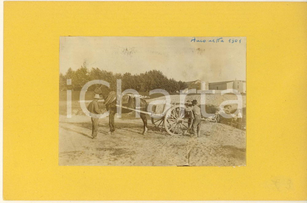 Fotografia d epoca originale 1901 MANTOVA ANCONETTA Contadini al lavoro / Lavandaie  Fotografia 18x12 cm 1